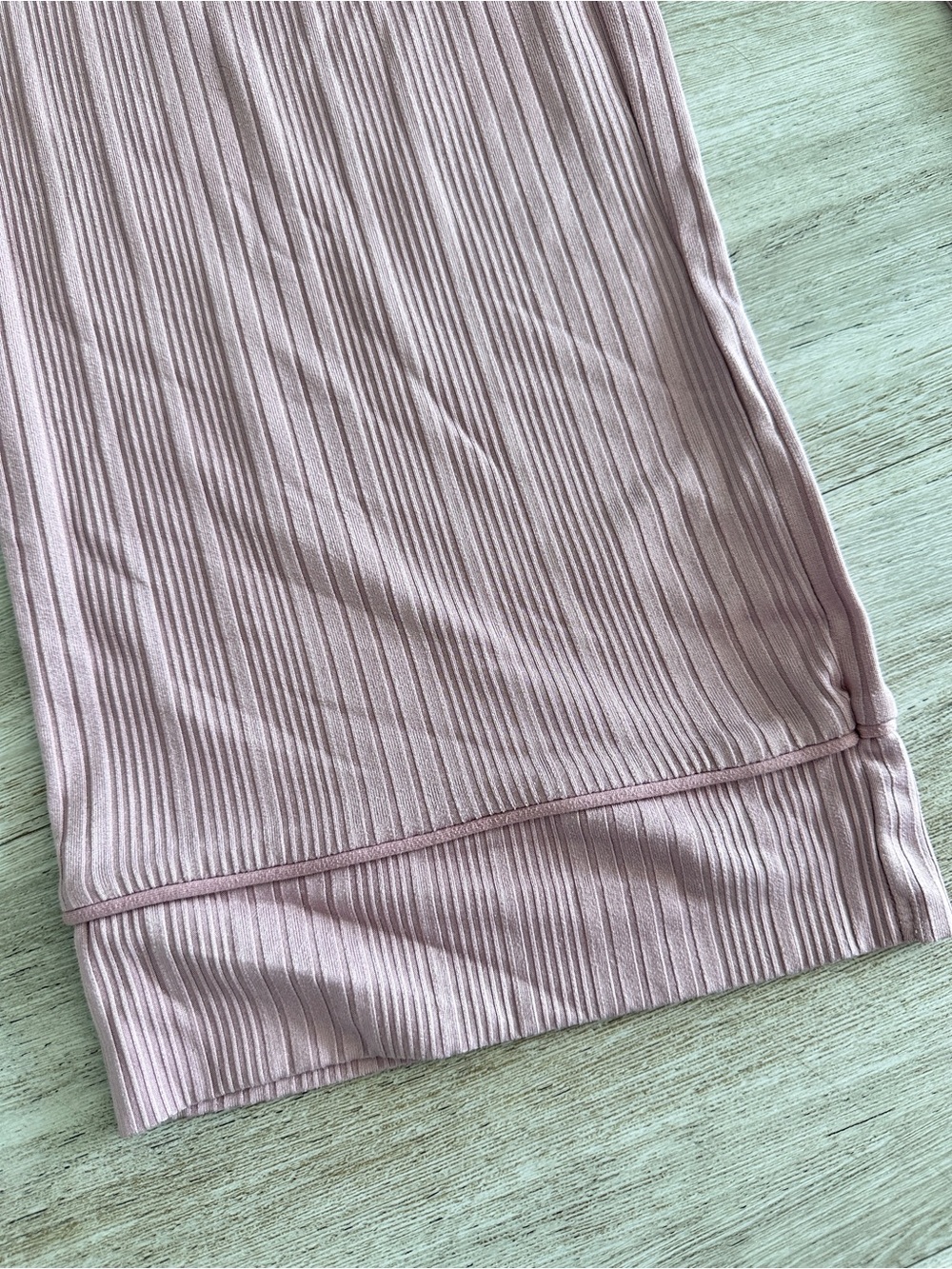 Nicole Miller New York Ribbed Pajama Set Pink Button Up Wide Leg Pants M - Picture 8 of 15